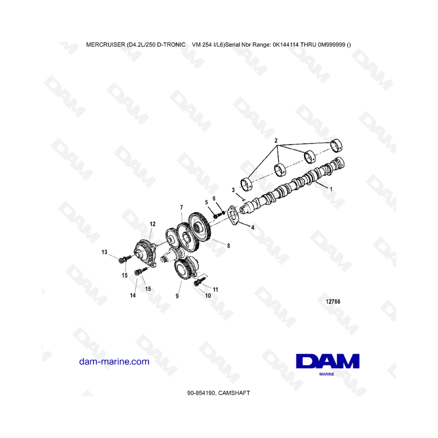 Mercruiser D4.2L 250 D-TRONIC - CAMSHAFT