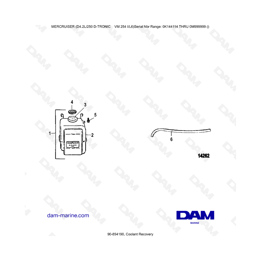 Mercruiser D4.2L 250 D-TRONIC - Coolant Recovery