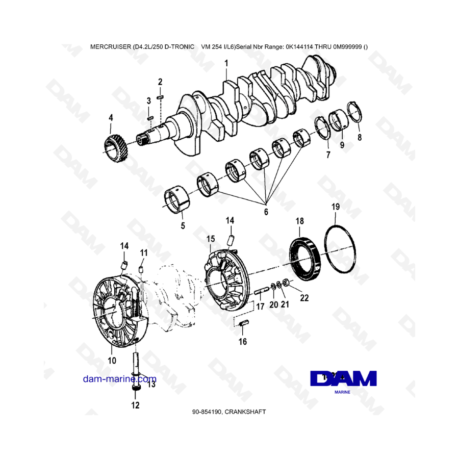 Mercruiser D4.2L 250 D-TRONIC - CRANKSHAFT