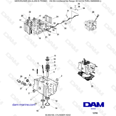 Mercruiser D4.2L 250 D-TRONIC - CYLINDER HEAD