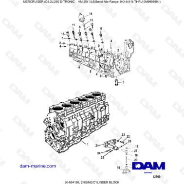Mercruiser D4.2L 250 D-TRONIC - ENGINE/CYLINDER BLOCK