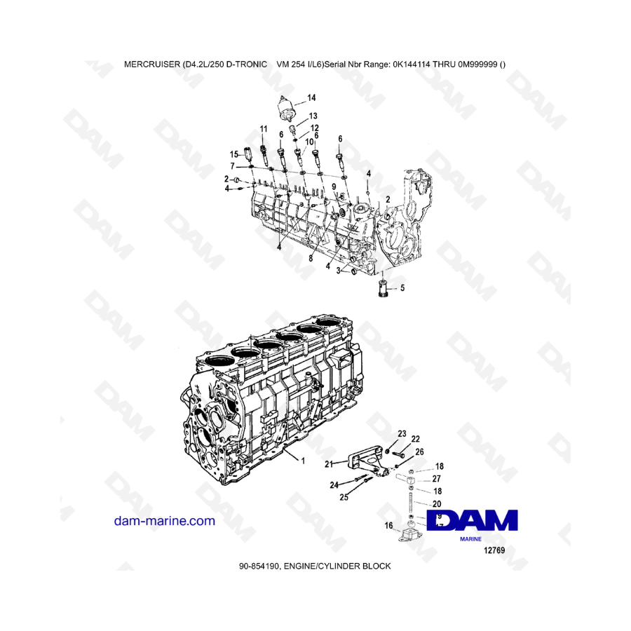 Mercruiser D4.2L 250 D-TRONIC - ENGINE/CYLINDER BLOCK