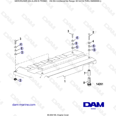 Mercruiser D4.2L 250 D-TRONIC - Engine Cover