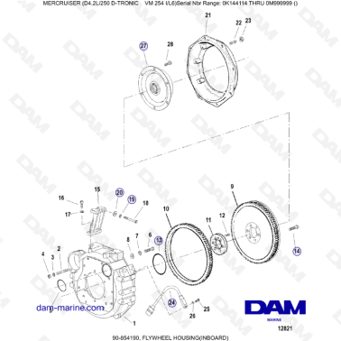 Mercruiser D4.2L 250 D-TRONIC - FLYWHEEL HOUSING(INBOARD)