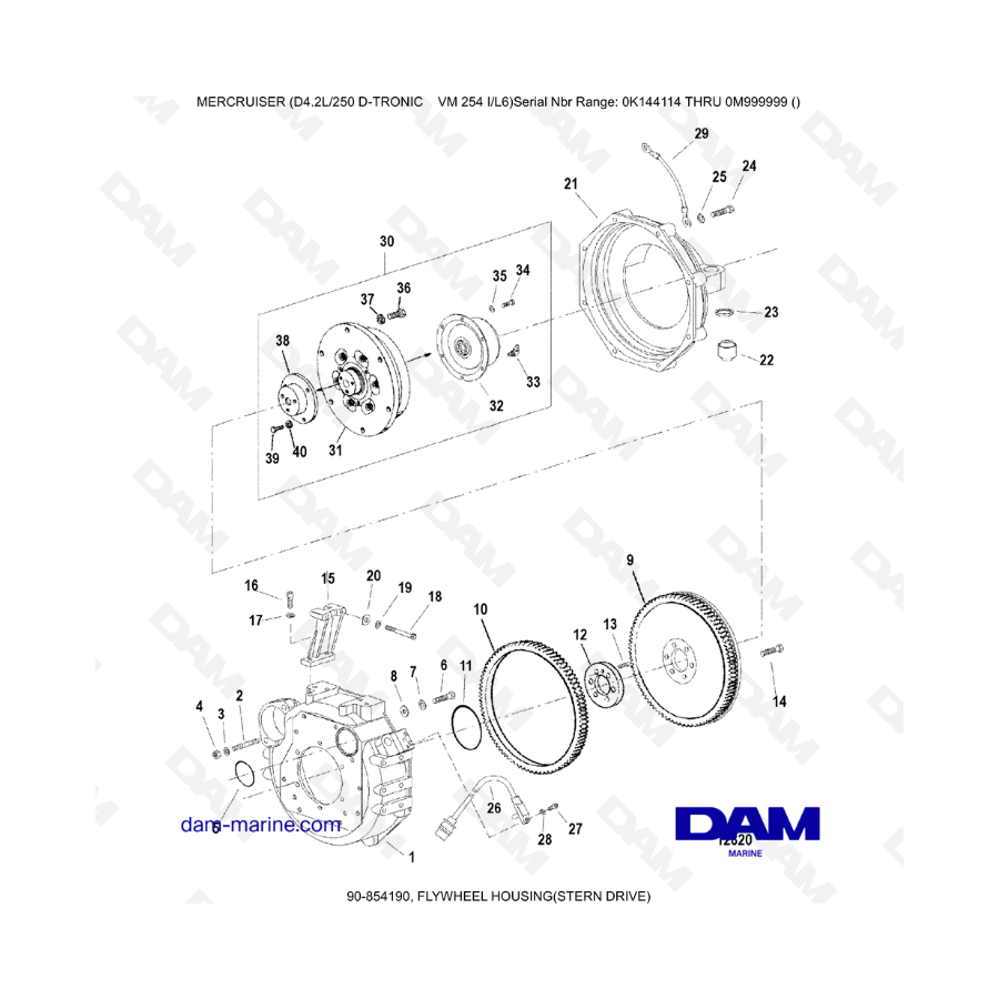 Mercruiser D4.2L 250 D-TRONIC - FLYWHEEL HOUSING(STERN DRIVE)