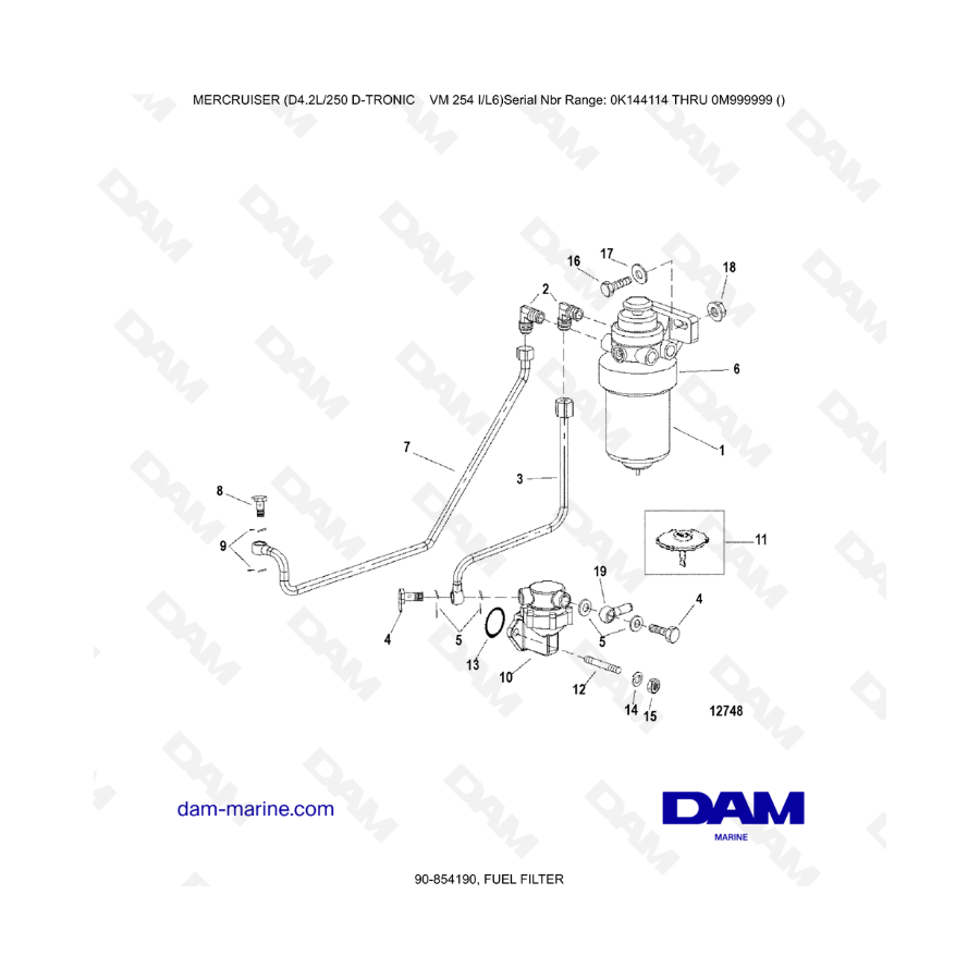 Mercruiser D4.2L 250 D-Tronic - FUEL FILTER