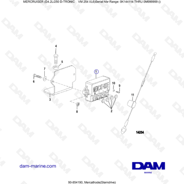 Mercruiser D4.2L 250 D-TRONIC - Mercathode(Sterndrive)