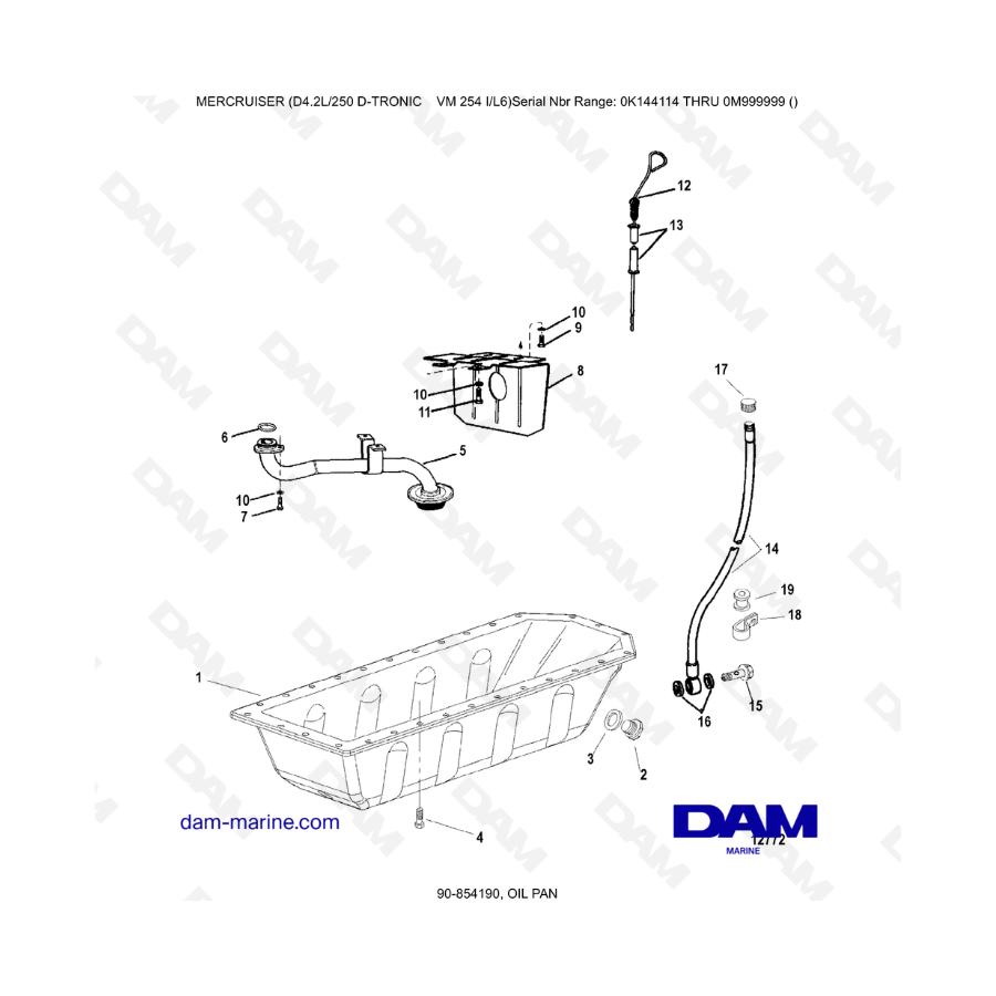 Mercruiser D4.2L 250 D-TRONIC - OIL PAN