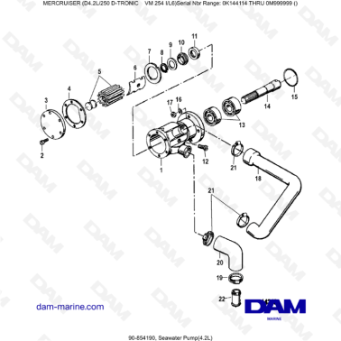 Mercruiser D4.2L 250 D-TRONIC - Seawater Pump(4.2L)