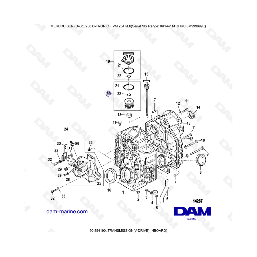 Mercruiser D4.2L 250 D-TRONIC - TRANSMISSION(V-DRIVE)(INBOARD)