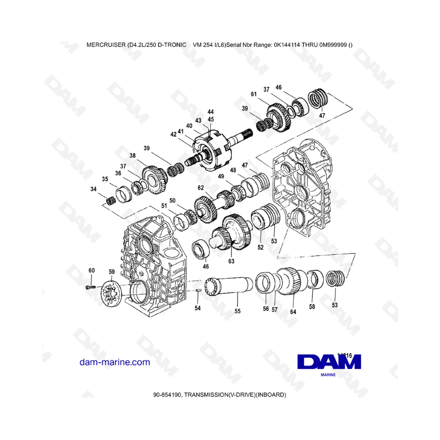 Mercruiser D4.2L 250 D-TRONIC - TRANSMISSION(V-DRIVE)(INBOARD)