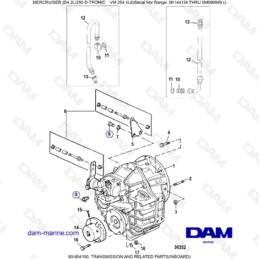Mercruiser D4.2L 250 D-TRONIC - TRANSMISSION AND RELATED PARTS(INBOARD)