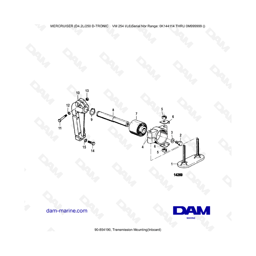 Mercruiser D4.2L 250 D-TRONIC - Transmission Mounting(Inboard)