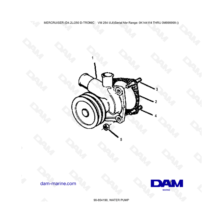 Mercruiser D4.2L 250 D-TRONIC - WATER PUMP