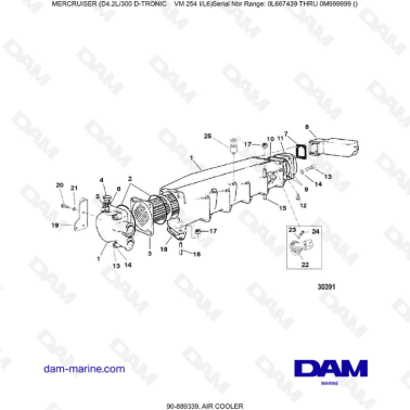 Mercruiser D4.2L 300 D-TRONIC - AIR COOLER