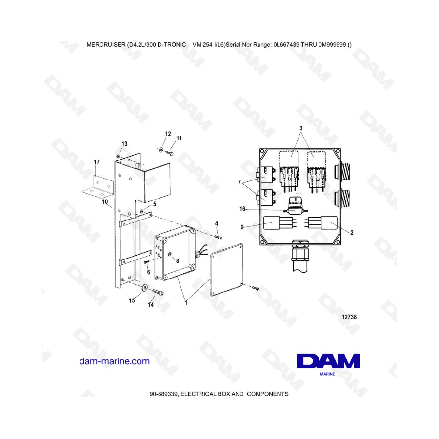 Mercruiser D4.2L 300 D-TRONIC - CUADRO ELÉCTRICO Y COMPONENTES