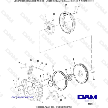 Mercruiser D4.2L 300 D-TRONIC - FLYWHEEL HOUSING(INBOARD)