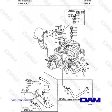 Yanmar YSM8 / YSM12 - COOLING WATER SYSTEM
