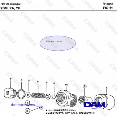 Yanmar YSM8 / YSM12 - FUEL INJECTION VALVE