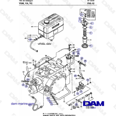 Yanmar YSM8 / YSM12 - FUEL OIL SYSTEM