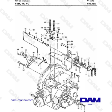 Yanmar YSM8 / YSM12 - MANUAL STARTING [CHAIN] DEVICE (FOR VSMB-J & VSM12-J)
