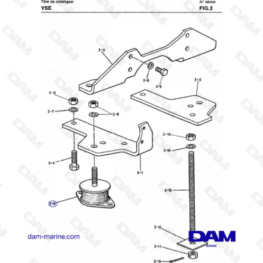 Yanmar YSE8 / YSE12 - FOUNDATION PLATE & BOLT FOR INSTALLATION (OPTIONAL PARTS)