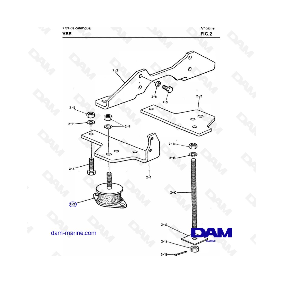 Yanmar YSE8 / YSE12 - PLACA DE BASE Y TORNILLO PARA LA INSTALACIÓN (PIEZAS OPCIONALES)
