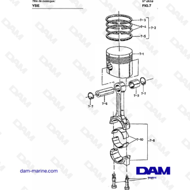 Yanmar YSE8 / YSE12 - PISTON & CONNECTING ROD