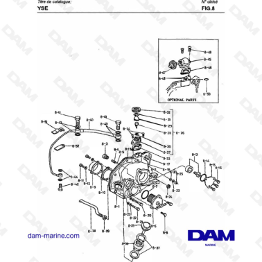 Yanmar YSE8 / YSE12 - CYL SIDE COVER & LUB. OIL SYSTEM