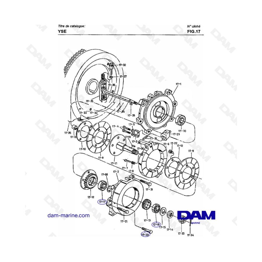Yanmar YSE8 / YSE12 - EMBRAGUE (PLACA DE FRICCIÓN, CARCASA)
