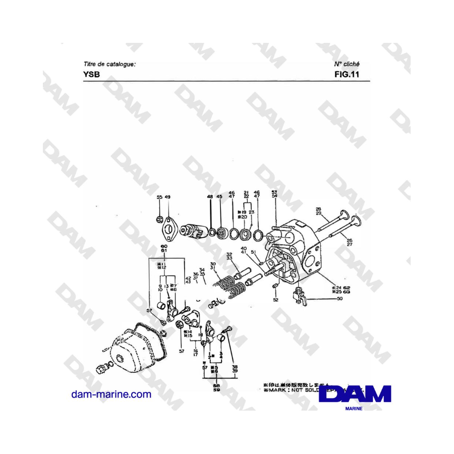Yanmar YSB8 / YSB12 - CABEZA DE CILINDRO