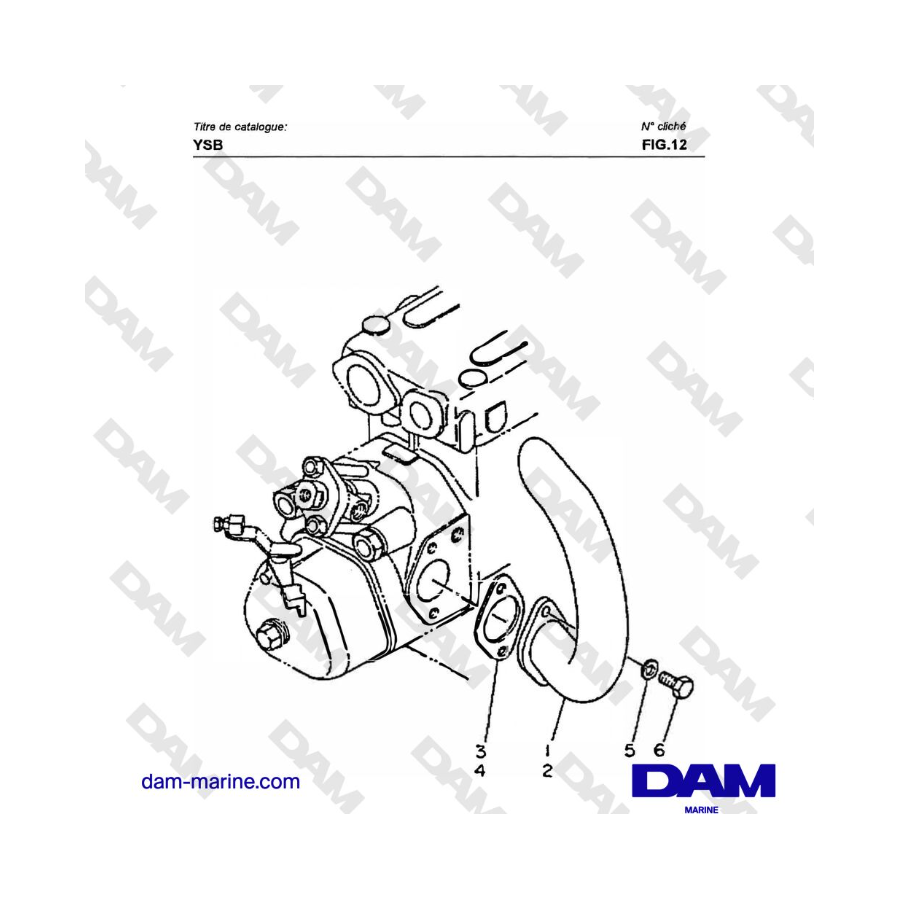 Yanmar YSB8 / YSB12 - INLET PIPE 