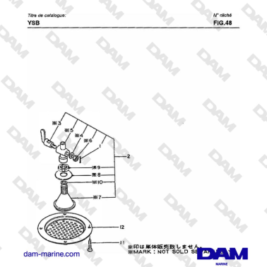 Yanmar YSB8 / YSB12 - KINGSTONE COCK