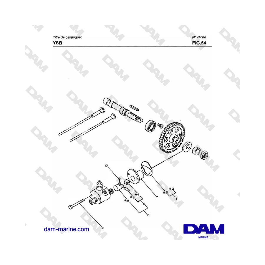Yanmar YSB8 / YSB12 - ACCIONAMIENTO DE BOMBA FO