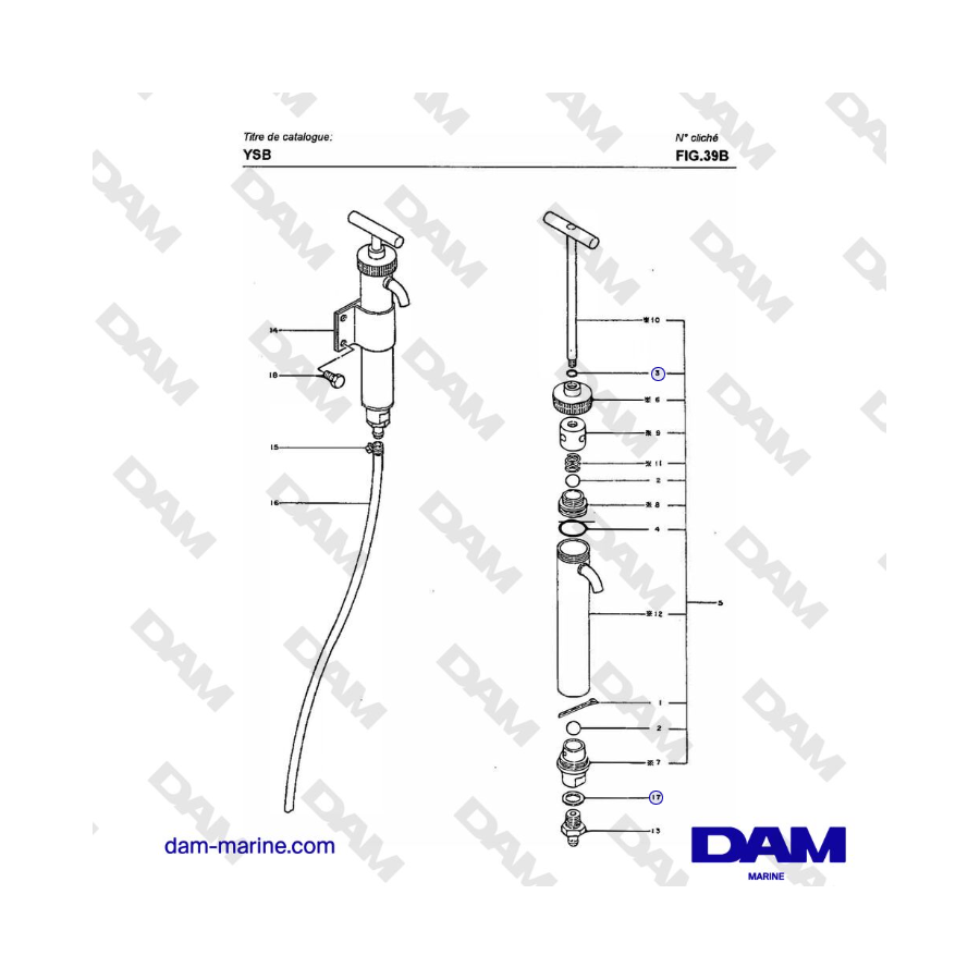 Yanmar YSB8 / YSB12 - BOMBA DE RESIDUOS BAJOS