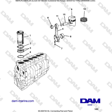 Mercruiser 4.2L 220 IDI - Connecting Rod and Piston