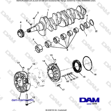 Mercruiser 4.2L 220 IDI - Crankshaft