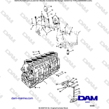 Mercruiser 4.2L 220 IDI - Engine/Cylinder Block