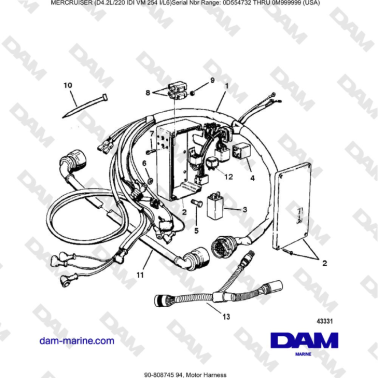 Mercruiser 4.2L 220 IDI - Motor Harness