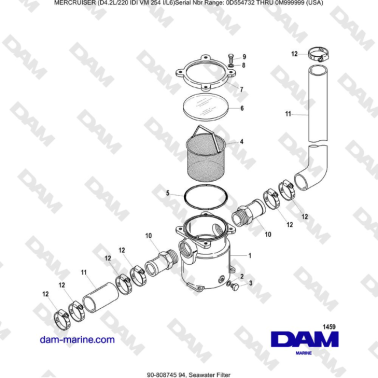 Mercruiser 4.2L 220 IDI - Seawater Filter