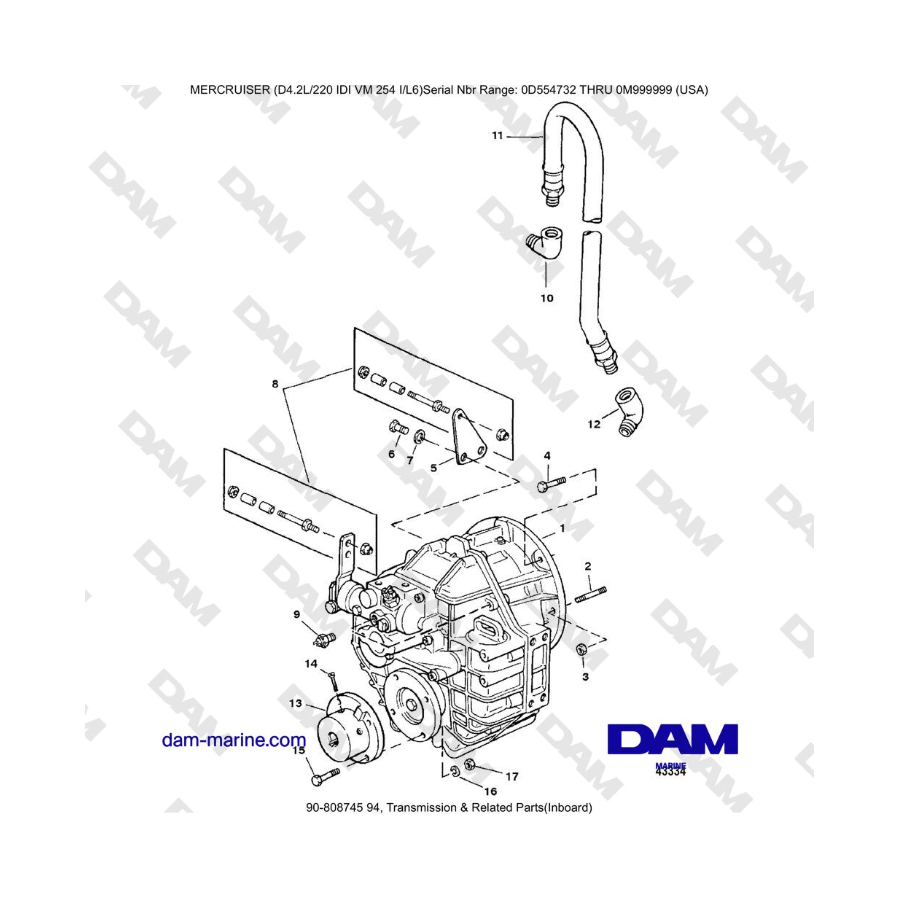 Mercruiser 4.2L 220 IDI - Transmission && Related Parts(Inboard)