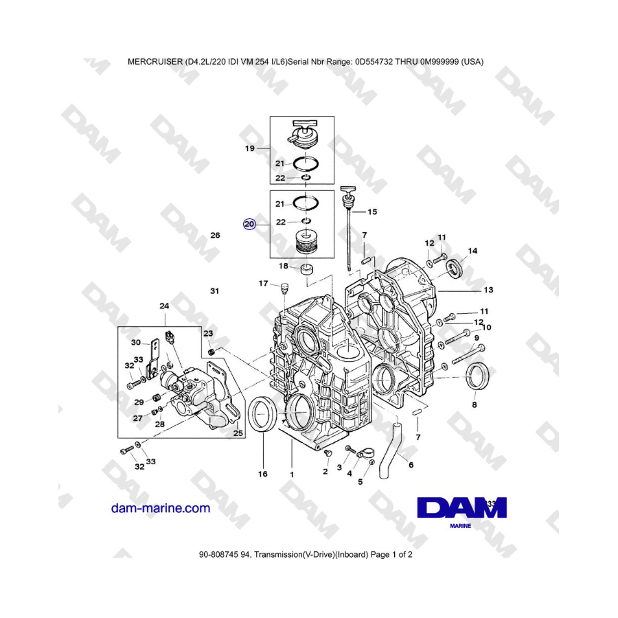 Mercruiser 4.2L 220 IDI - Transmission(V-Drive)(Inboard) (1)