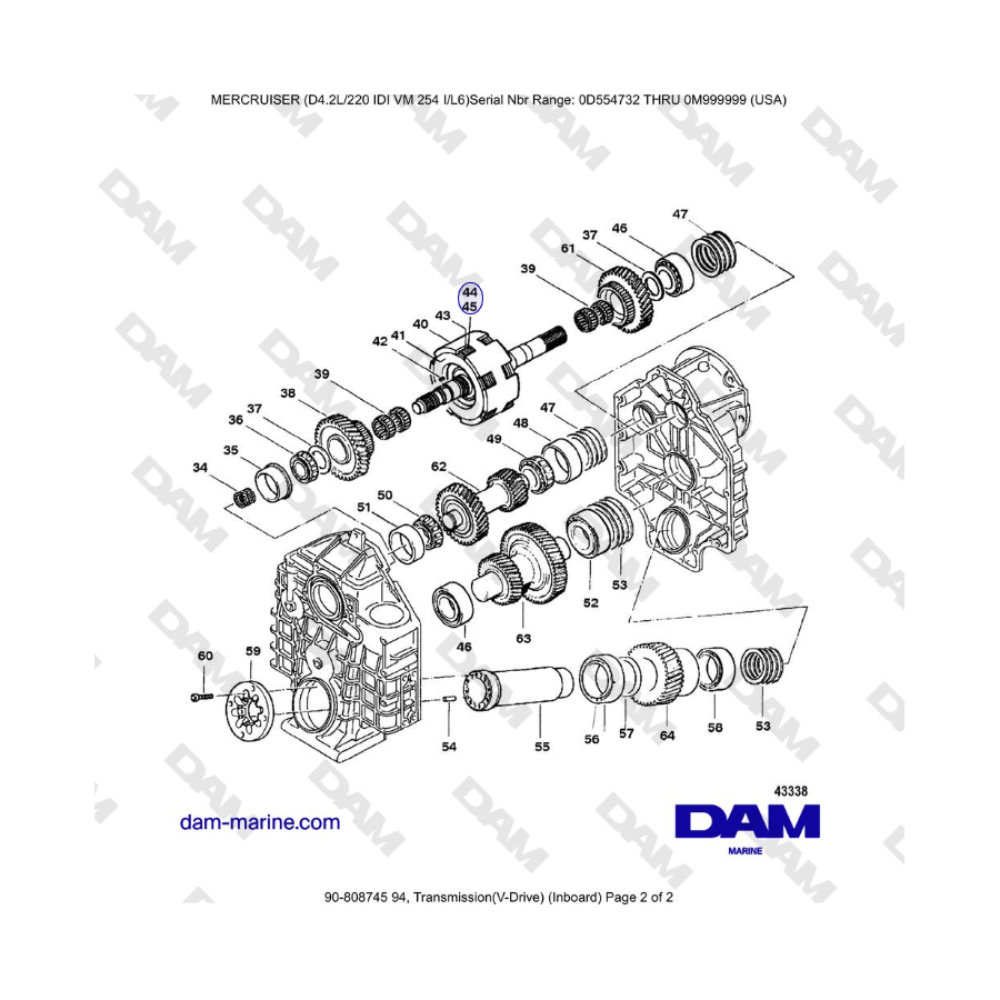 Mercruiser 4.2L 220 IDI - Transmission(V-Drive) (Inboard) (2)