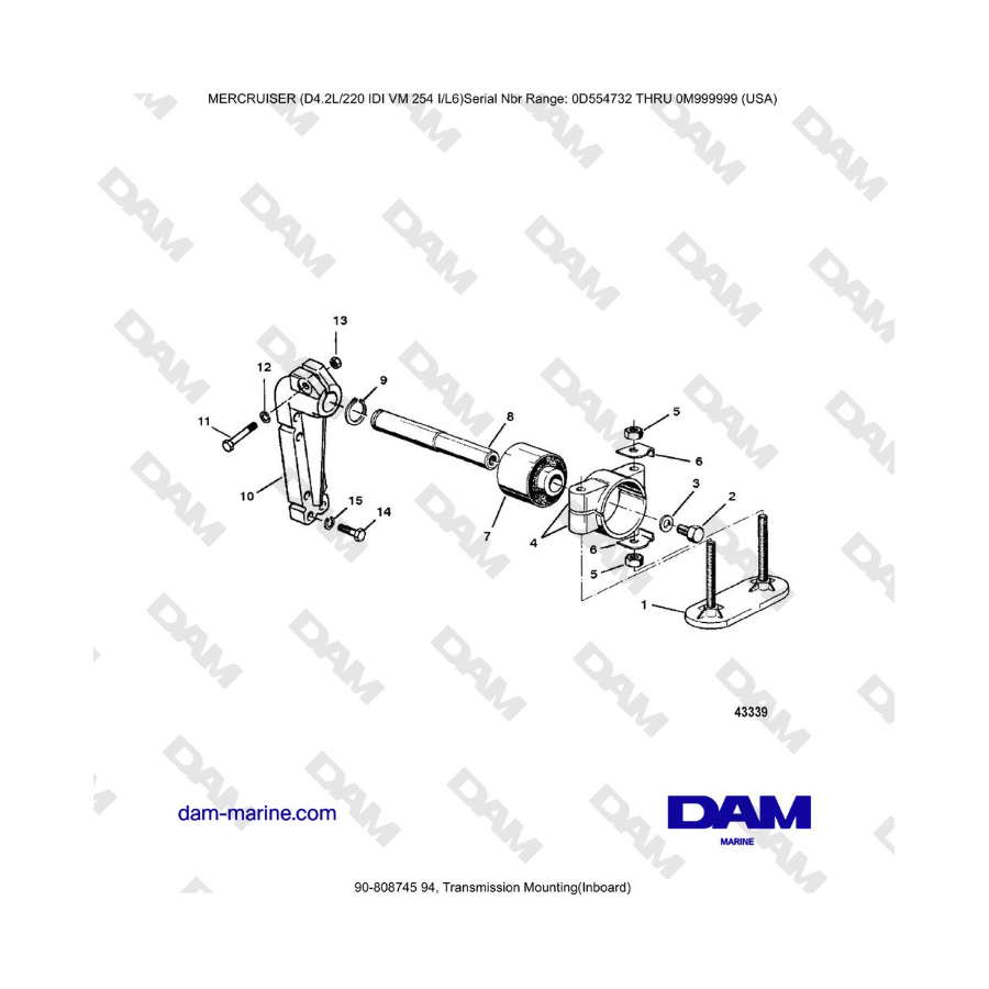 Mercruiser 4.2L 220 IDI - Transmission Mounting(Inboard)