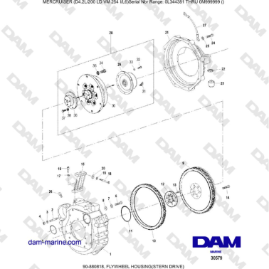Mercruiser 4.2L 200 LD - FLYWHEEL HOUSING(STERN DRIVE)