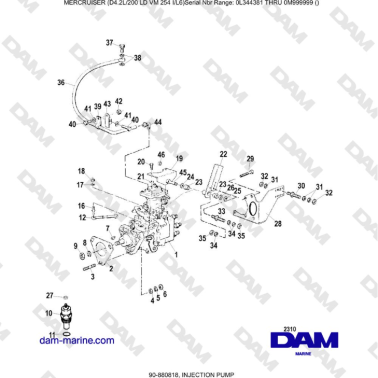 Mercruiser 4.2L 200 LD - INJECTION PUMP