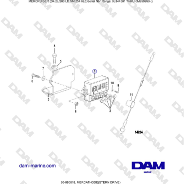 Mercruiser 4.2L 200 LD - MERCATHODE(STERN DRIVE)