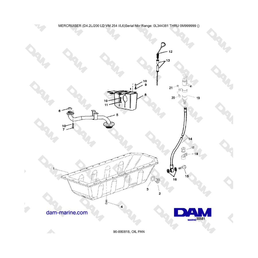 Mercruiser 4.2L 200 LD - OIL PAN