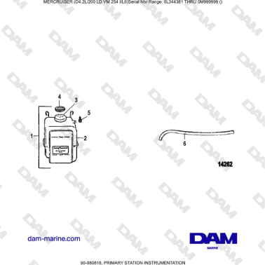 Mercruiser 4.2L 200 LD - PRIMARY STATION INSTRUMENTATION