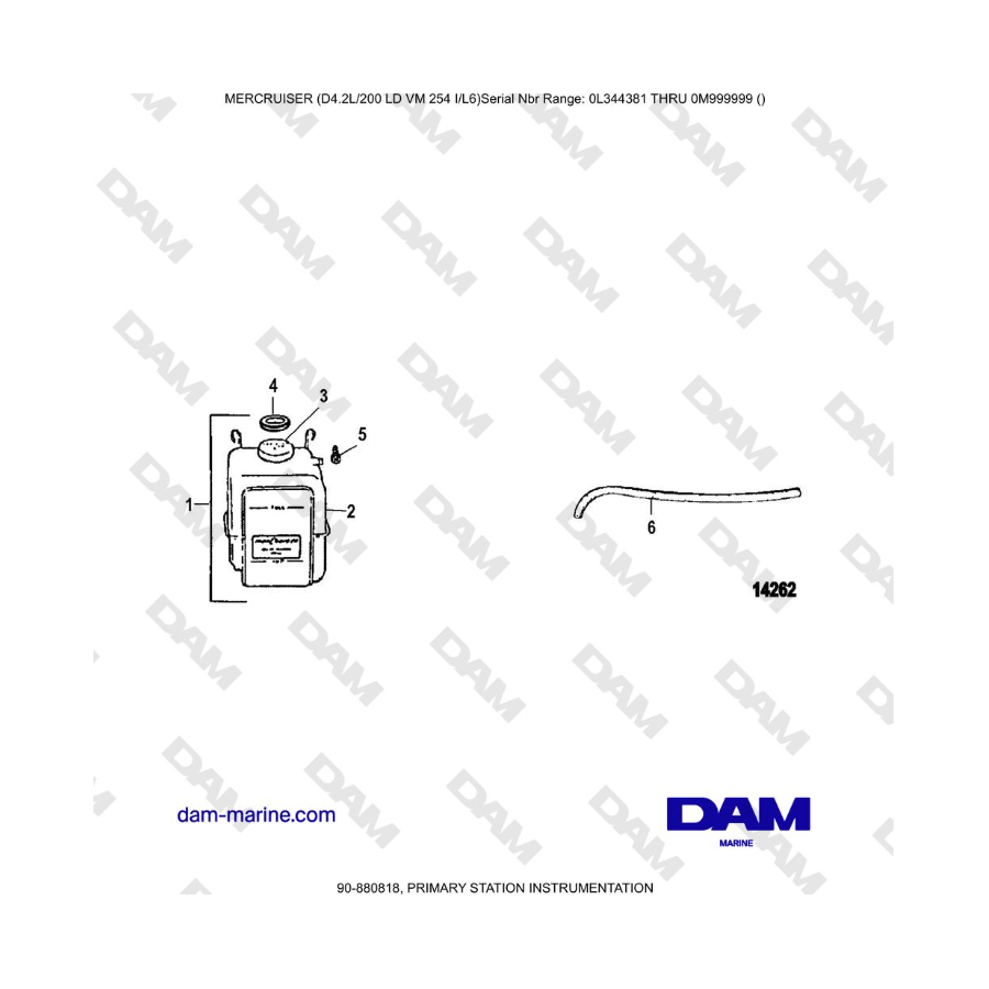 Mercruiser 4.2L 200 LD - PRIMARY STATION INSTRUMENTATION Mercruiser 4.2L 200 LD - PRIMARY STATION INSTRUMENTATION
